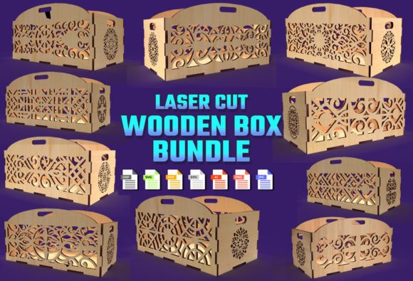 Download Decorative Box Laser Cut Wooden Tray 03 - Decor Collection