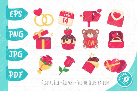 Download Valentine's Day Card Decorative Elements - Decor Collection