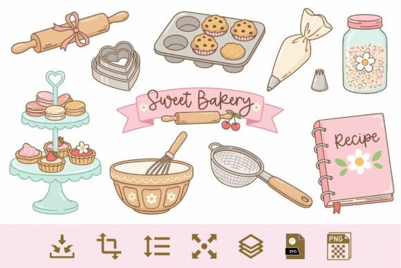 Download Sweet Bakery Clipart PNG &amp; SVG Bundle - Clipart png Collection