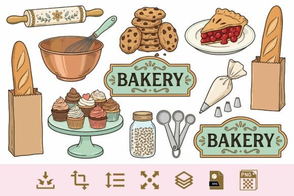 Download Bakery Clipart PNG &amp; SVG Bundle – Baking - Clipart png Collection