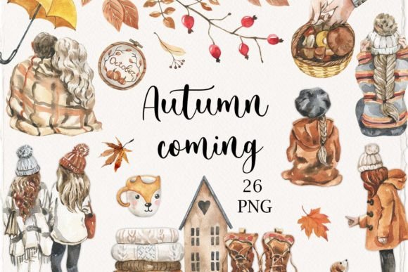Download Watercolor  Autumn Decor Clipart - Decor Collection