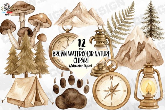 Download Brown Watercolor Nature Clipart PNG - Clipart png Collection