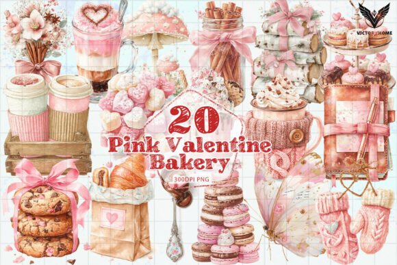 Download Pink Valentine Bakery Clipart PNG - Clipart png Collection