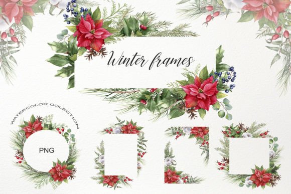 Download Watercolor Christmas Frame Clipart PNG - Clipart png Collection