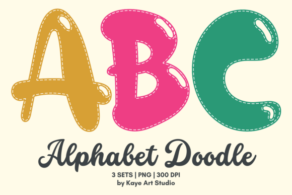 Download Bubbly Alphabet Doodle Clipart PNG - Clipart png Collection