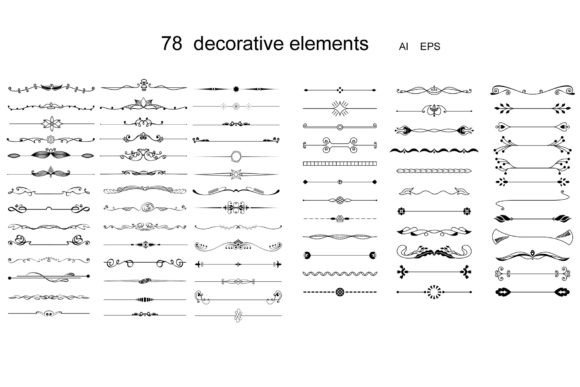 Download 78 Decorative Elements. - Decor Collection