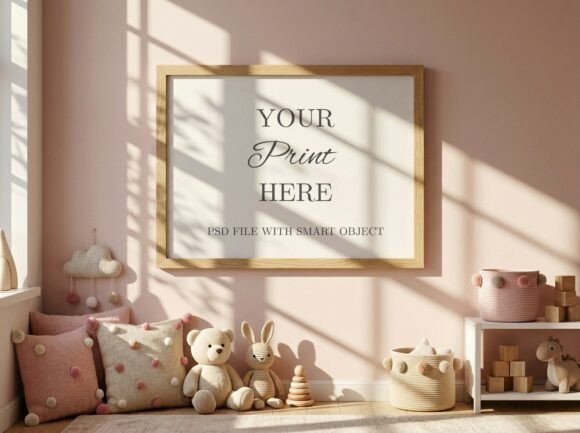 Download Landscape Nursery Frame Mockup Playroom - Playroom Collection