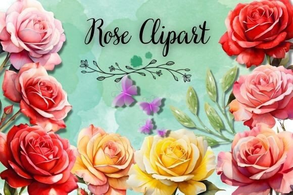 Download Watercolor Rose Clipart PNG - Clipart png Collection