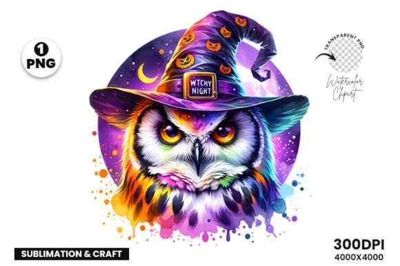 Download Watercolor Halloween Owl Clipart PNG - Clipart png Collection