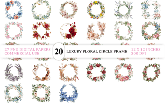 Download Burgundy &amp; White Rose Wreath Frame PNG - Frame png Collection