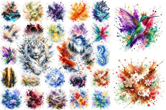 Download 100 Watercolor Splash Nature Clipart PNG - Clipart png Collection