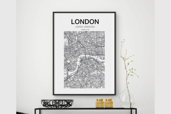 Download London Map Print Wall Art Home Decor - Decor Collection