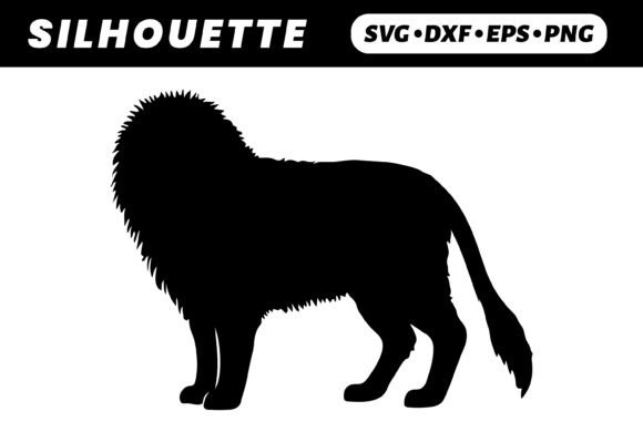 Download Majestic Lion Silhouette, SVG. EPS, DXF - Premium Resources