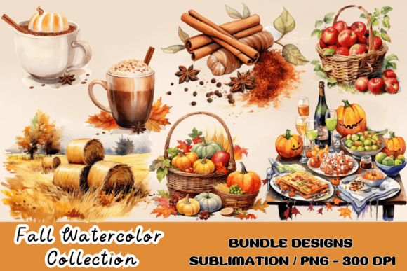 Download Watercolor Fall Decor Clipart Autumn PNG - Decor Collection