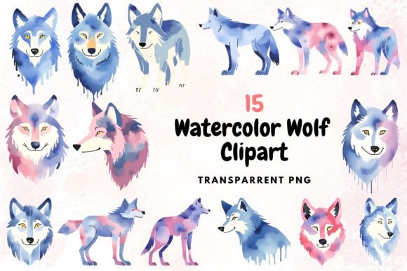 Download Watercolor Wolf Clipart PNG - Clipart png Collection