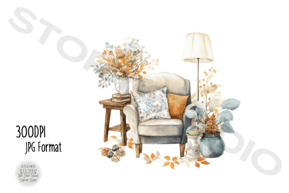 Download Cozy Autumn Decor Clipart Bundle - Decor Collection